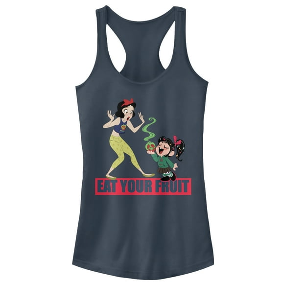 Junior's Ralph Breaks the Internet Snow Poison Fruit  Racerback Tank Top Indigo X Small