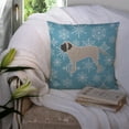 thumbnail image 3 of Winter Snowflake Dog Profile Art Fabric Decorative Pillow, 3 of 4