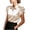 Khaki Womens Tops, variant on Shirts for Women Summer Ruffled Flutter Sleeve Tops Womens Satin Button Down Lapel Collared Dressy Casual Blouses