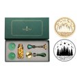 thumbnail image 1 of Juego de sellos lacre con diseño bosque verde - Incluye cuchara, perlas de cera y velas (16 piezas), 1 of 7