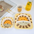 thumbnail image 2 of 5-piece Eco Friendly Bamboo Fiber Children's -Dinnerware -Cute Animal Designs Kids Dinnerware Sets, Dishwasher Safe Little lion, 2 of 8