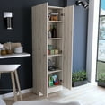 thumbnail image 2 of 70" High Storage Cabinet In Gray - Two Doors, Five Internal Shelves Serves Garage, Utility Room, Living Kitchen Demands Simple Assembly Procedure 71" H With For Design, 2 of 2