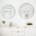 thumbnail image 7 of Madison Park Beaded 36" Dia Round Wall Mirror, with Luxury Iron Framed, Modern Wall Mounted Mirror for Home Décor, White, 7 of 7