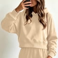 thumbnail image 4 of Women Hoodie Sets 2 Piece Outfits,Long sleeves Sweatshirts,High Waist Wide Leg Pants with Pockets,Solid Color Casual Sets,Fall Tracksuit,Spring Casual Outfits, 4 of 5