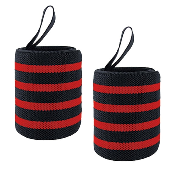 Fitness Weight Lifting Straps Anti Slip Powerlifting Deadlifting Bodybuilding Workout Strength Training Hand Bar Grips Wrist Support Men Women red