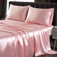 thumbnail image 2 of Juego de sábanas satinVdaBzx Ultra Silky Soft Blush Pink King, 2 of 7