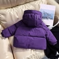 thumbnail image 4 of Landzoo Kids Boys Girls Autumn Winter Solid Color Rounded Neck With Hat Coat Warm And Windproof Down Jacket Toddler Outerwear Windproof Warm Coat, 4 of 4