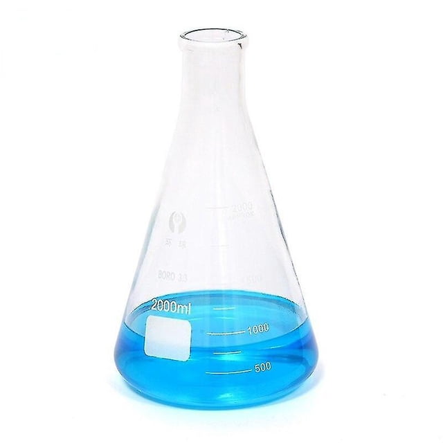 Matraz Erlenmeyer de vidrio Triangular de boca recta engrosada profesional, matraz de fondo plano para laboratorio