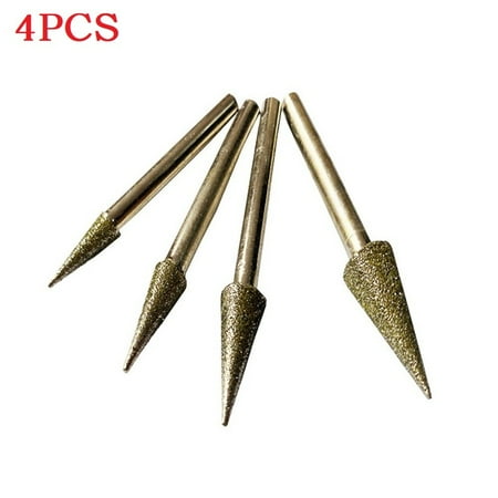 

RANMEI 4PCS 6MM Shank Sharp Needle Diamond Grinding Heads Rotary Tool Jade Engraving