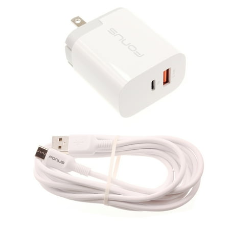 36W PD Home Charger Fast Type-C 6ft Long Cable USB-C Power Cord QC3.0 Adapter Wall AC Plug M7M for Samsung Galaxy Tab S6 Lite 10.4 S7 Plus (2020) Active Pro S3 9.7 10.5 S5e 10.5 S4 10.5