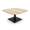 Blonde Surfside Ash w/Black Base, variant on 42" Wide Arc Boat Shaped Coffee Table With Square Metal Base
