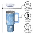 thumbnail image 3 of 30oz Christmas Tree Tumbler with Lid and Straw, Stainless Steel Cup with Handle Snowflakes Travel Mug, Christmas Presents, 3 of 5
