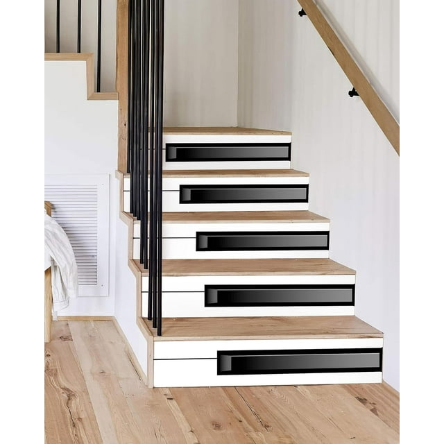Stair Decals Stair Riser Stickers Peel and Stick Vinyl .&#;W x .&#;H x