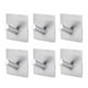 thumbnail image 1 of Ganchos adhesivos, ganchos resistentes para pegar en la pared, ganchos para toallas, ganchos para puertas, ganchos adhesivos de acero para toallas, soportes adhesivos, paquete de 6, 1 of 5