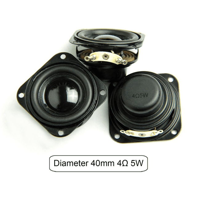 4PCS 1.5 Inch Audio Speaker 4Ω 5W 40mm Bass Multimedia Loudspeaker DIY Sound Mini Speaker with Fixing Hole