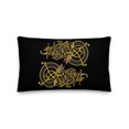 thumbnail image 2 of Premium Black Pillow - Viking Dragon Tangled in Celtic Knots, 2 of 3