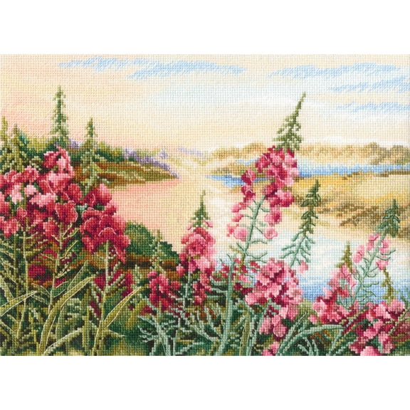 RTO Counted Cross Stitch Kit 10.6"X7.7"-Where The Fireweed Blooms (16 Count)