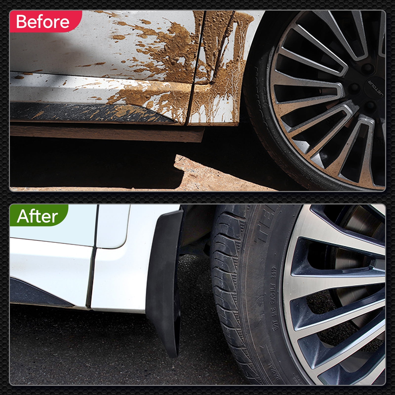SPEEDWOW Mud Flaps Splash Guards 4PCS Front & Rear Side Mud Guards Compatible with Ford Edge ST Sport Utility, 2019-2020