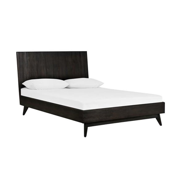 Allora Mid-Century Platform Queen Bed in Espresso