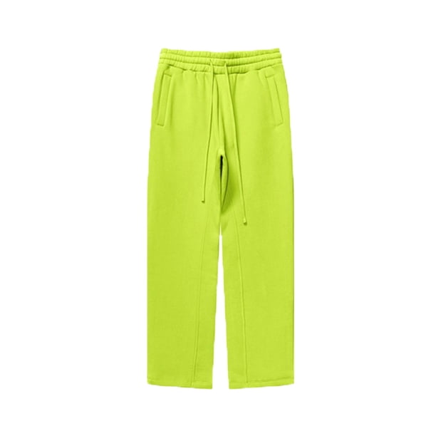 Pantalones largos para hombre, color liso, casuales, de pierna recta, pantalones largos para hombre