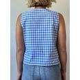 thumbnail image 5 of Raccmtaty Women's Plaid Print Tank Tops Double Front Tie Closure V-Neck Summer Sleeveless Vest, 5 of 5