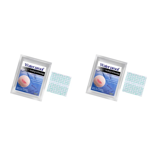 Vogacara 10 piezas de parche de película para heridas, cinta autoadhesiva impermeable transparente, pegatinas de piel eficientes, ducha 15.00*11.00*5.00 cm 2piezas
