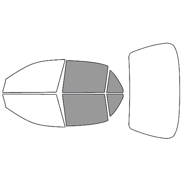 Rvinyl Window Tint Kit Compatible with Buick Regal 1997-2004 - Back Precut Kit - 50%