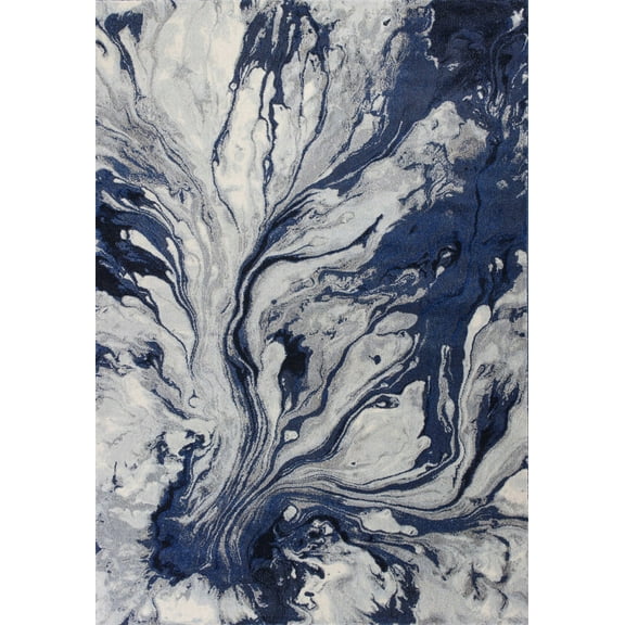 7' x 10'  Polypropylene Blue Area Rug