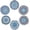 Orange, variant on Small Manifying Travel Makeup Compact Mirror Bulk Handheld Mini Pocket Size Folding Portable - Dual Beauty Mirrors for Women - Mandala Mixed Designs - 6 Pack
