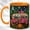 Orange, variant on Pink Camper Coffee Mug, Camping Trailer Mug, Ceramic 11 oz