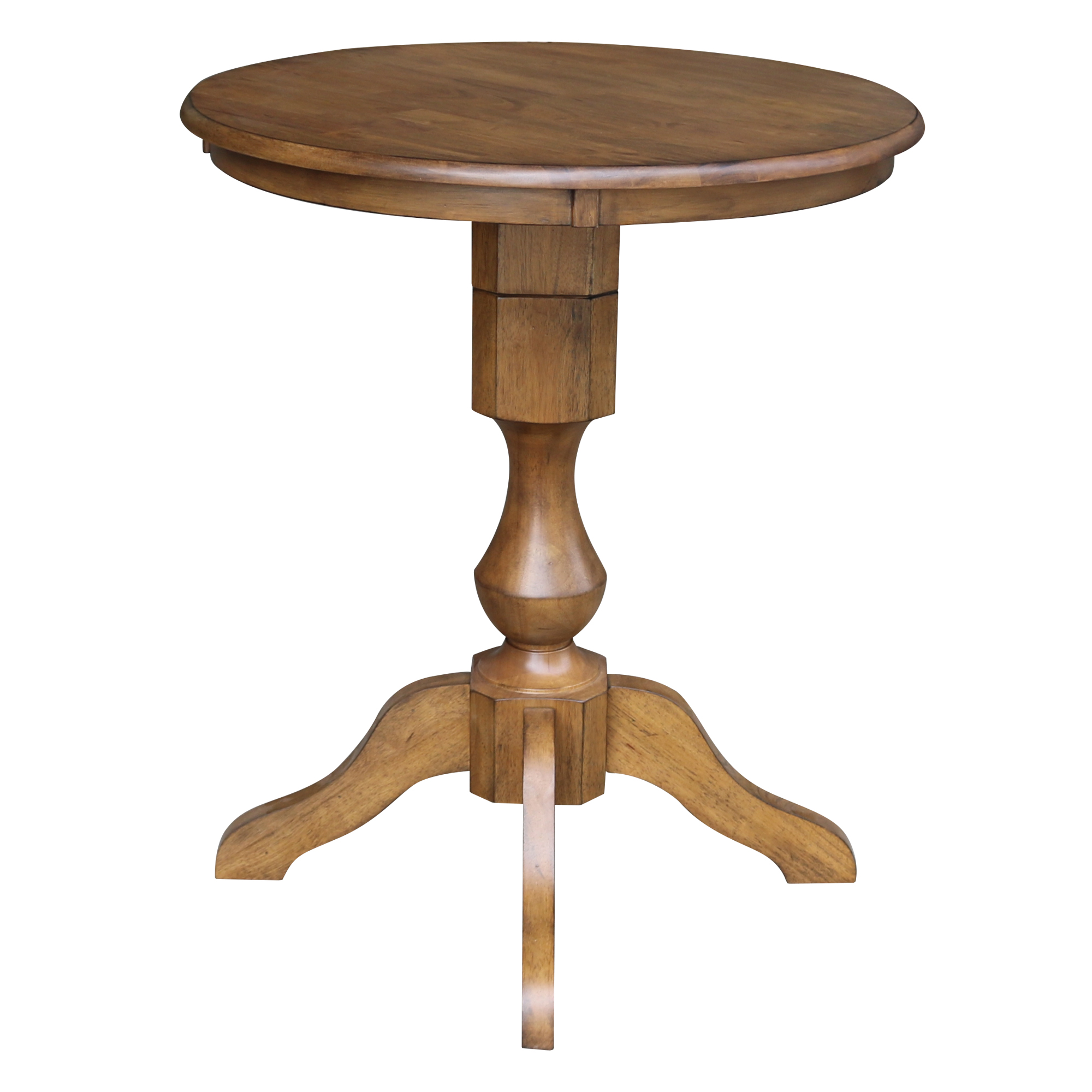 30" Round Pedestal Dining Table - Pecan