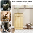 thumbnail image 4 of Hassch Kitchen Trash Cabinet with Tilt-Out Hamper Design, Hidden 10–13 Gallon Garbage Bin Holder, Drawer Storage & Odor-Concealing Wood Cabinet for Small Spaces, Apartment, RV, Bathroom (Oak), 4 of 9