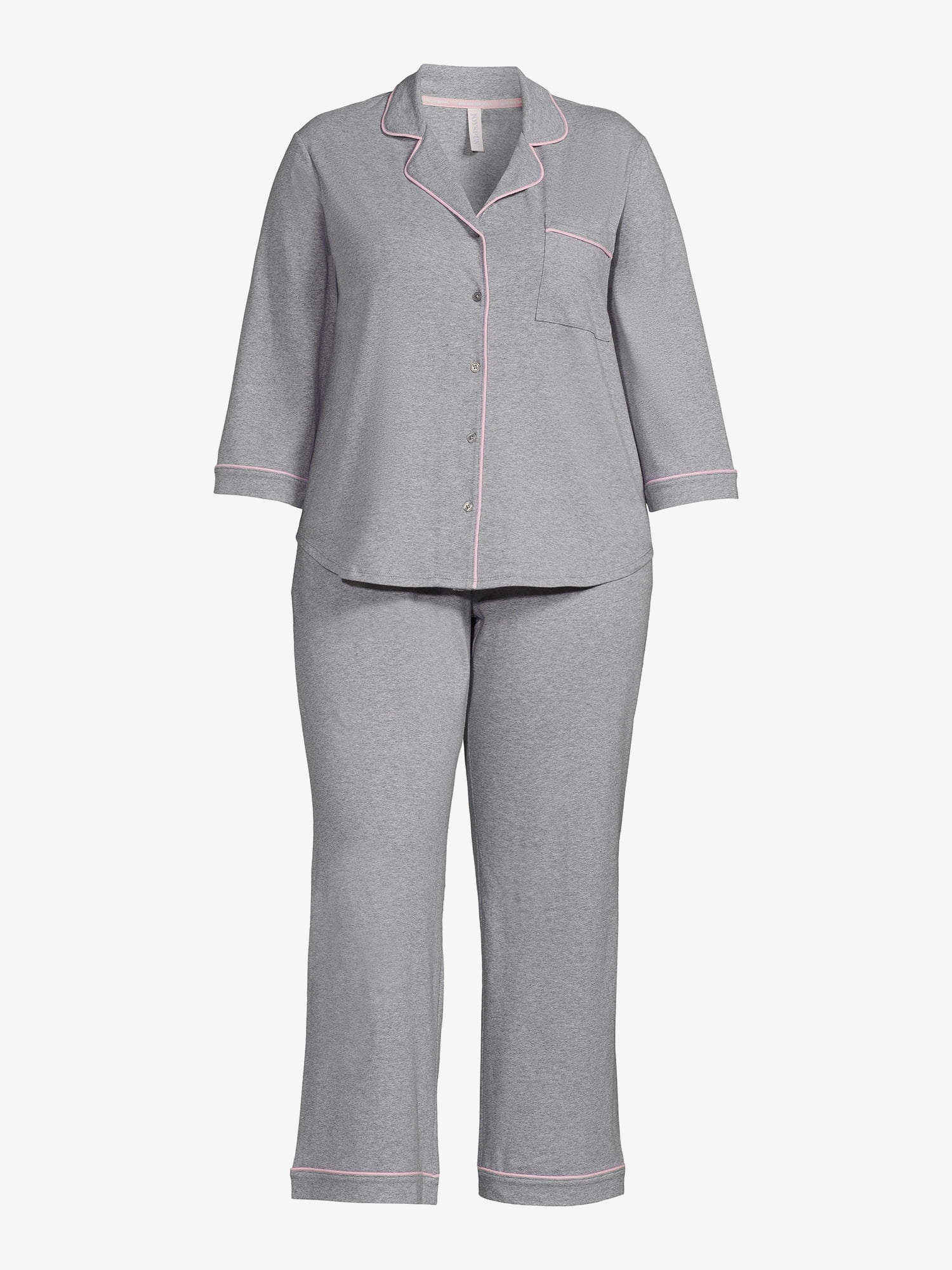最適な材料 Joyspun women's Pants & Top Collar Set Pajama Cotton Clothing