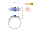 thumbnail image 4 of Angara Natural 0.8 Ct. Tanzanite with Tanzanite Classic Ring in Sterling Silver for Women (Ring Size: 3.5), 4 of 9
