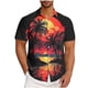 thumbnail image 1 of Mens Casual Manga Corta Botón Abajo Camisas Turndown Cuello Blusa de Impresión, Poliéster Ligero Top de la Moda para el Verano Al Aire Libre Y el Uso Diario, 1 of 6