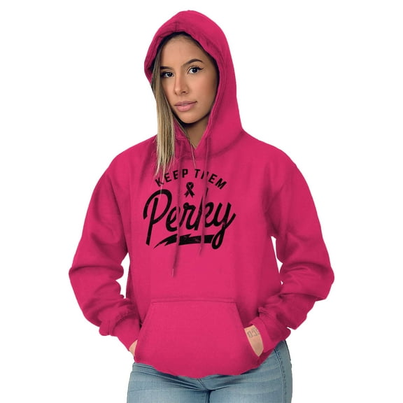 Keep Them Perky Breast Cancer BCA Hoodie Sweatshirt Women Brisco Brands S