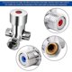 thumbnail image 5 of Grifo mezclador de agua fría y caliente de latón inoxidable, grifo mezclador G1/2, grifo mezclador termostático duradero con filtro para calentador de agua, grifo automático para baño, 5 of 5
