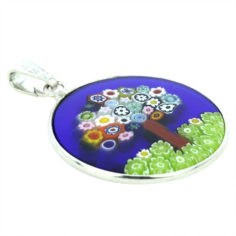 Bouchon De Bouteille En Verre De Murano Millefiori - Arbre De Vie - Fait Main à Venise