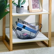 Homezone Black Handcrafted Wire Basket with Handles