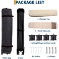 thumbnail image 4 of 13x13 instant pop - up outdoor canopy tent con mosquito netting y 4 sandbags, ideal para para backyard, patio, y garden (khaki), 4 of 7