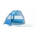 thumbnail image 3 of Deluxe Large Easy Up Beach Cabana Tent Sun Shelter, Blue, 3 of 10