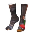 thumbnail image 3 of Lsque Mario Print Women's Men's Novelty 16in Crew Socks Cotton Socks Knee High Socks for Walking,Running,Nurses,Pregnancy, 3 of 6
