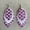 Purple, variant on New Fashion Mermaic Scale Sequins Glitter Leather Layers Leaf Dangle Earrings