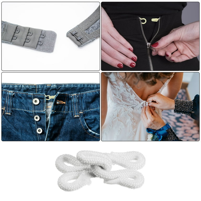 Uxcell Sewing Hooks And Eyes - 50pcs Brass Clothing Fasteners For Bras, Skirts, Jackets