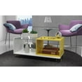 thumbnail image 5 of Manhattan Comfort Boden 17.52" End Table with 2 Shelves in White and Yellow (97AMC128), 5 of 5