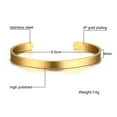 thumbnail image 2 of Stainless Steel Tetragrammaton Jewish Hebrew Letters Cuff Bracelet God's Name Bangle Jehovah Christian YHWH Jewelry, Gold, 2 of 7