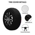 thumbnail image 3 of Kdxio Spare Tire Cover for RV Trailer, Waterproof Wheel Cover,Camper Spare Tire Cover Fit for Rv SUV Truck Travel Trailer 17 inch-Colorful Tie Dye Stained Glass 2, 3 of 8