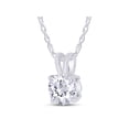 thumbnail image 2 of 5.5MM Round Cut Lab Created Moissanite Diamond Solitaire Pendant Necklace in 14K White Gold Over Sterling Silver 18" Chain(G-H Color,VVS1 Clarity,0.60 Cttw), 2 of 6