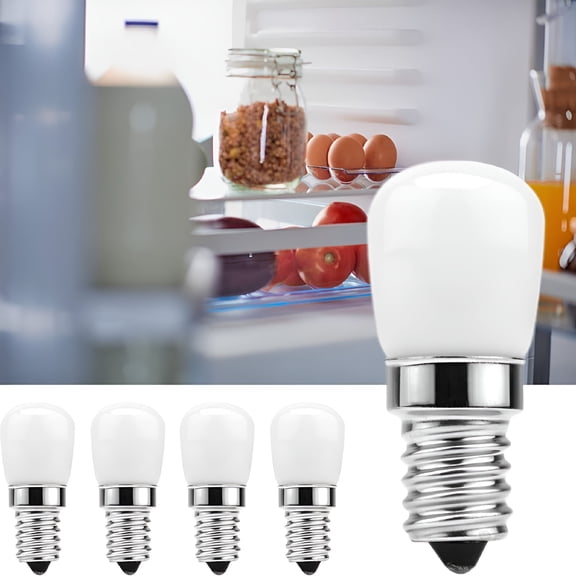 HIBIBUD Refrigerator Light Bulb 4W 40Watt Equivalent,Waterproof Freezer LED Light Bulb IP54,120V E26 Daylight White 5000K 400 Lumen,Energy Saving A15 Appliance Bulbs for Home Lighting Lamp,2 Pack