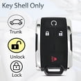 thumbnail image 2 of Key Fob Shell Case Replacement Fits for Chevy Silverado Colorado GMC Canyon Sierra 2014 2015 2016 2017 2018 2019 2020 2021 Keyless Entry Remote Control 4 Button Pad Outer Cover M3N-32337100, 2 of 5